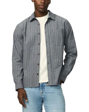 Buffalo David Bitton Satoshi Long-sleeve Striped Regular-fit Shirt - Gray