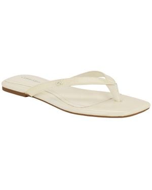Calvin Klein Stelea Flat Thong Sandals - White