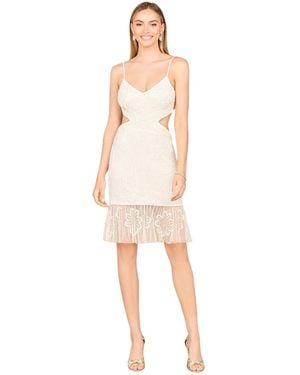 Lara Beaded Cutout Bridal Midi Dress - Black