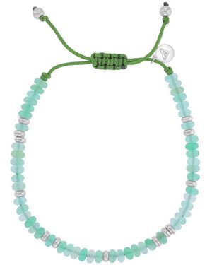 Roxy Green Aventurine Silver-tone Beaded Adjustable Bracelet