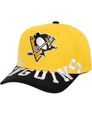 Mitchell & Ness Gold/black Pittsburgh Penguins Under Arch Two-tone Pro Crown Snapback Hat - Yellow