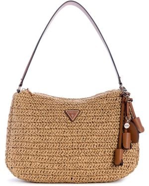 Guess Ofelia Hobo Large Shoulder Handbag - Brown