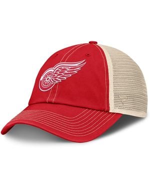 Fanatics Red/natural Detroit Red Wings Rival Trucker Adjustable Hat