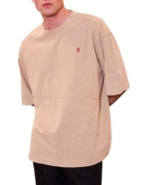 Pcfg Daydreamers Acid Wash Short Sleeve T-shirt - Natural