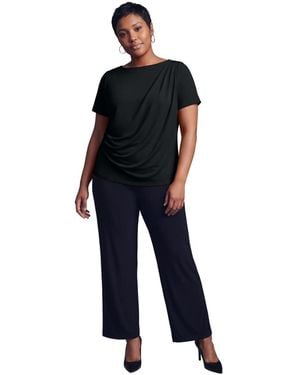 Avenue Audrey Draped Top - Blue