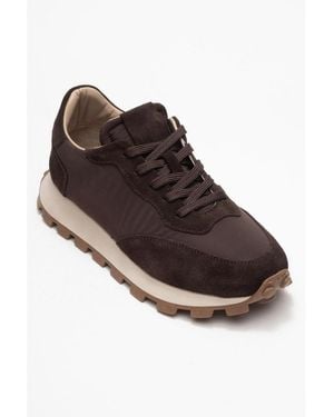 Forever & Always Shoes Amanda Leather Sneakers - Brown