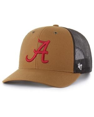 '47 X Carhartt And Alabama Crimson Tide Trucker Adjustable Hat - Brown