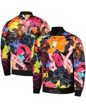 FREEZE MAX Looney Tunes Graphic Satin Full-snap Jacket - Orange
