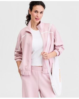 ID Ideology Butter Soft Funnel-neck Full-zip Jacket - Pink