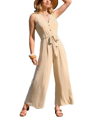 CUPSHE Sand Dunes Sand Jumpsuit - Natural