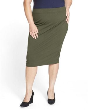 UNIVERSAL STANDARD Plus Size Danube Jersey Skirt - Green