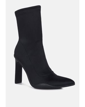 LONDON RAG Tokens Pointed Heel Ankle Boots - Blue