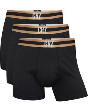 Cr7 Cotton Blend Trunks - Black