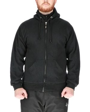 Refrigiwear Big & Tall Thermal Lined Hooded Sweatshirt - Black