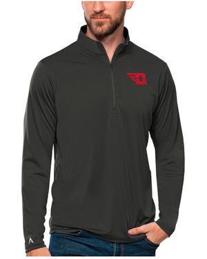 Antigua Dayton Flyers Tribute Quarter-zip Top - Black