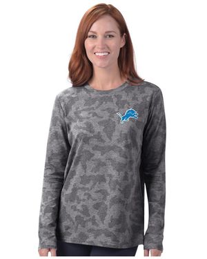 MSX by Michael Strahan Gray Detroit Lions Camo Performance Long Sleeve T-shirt