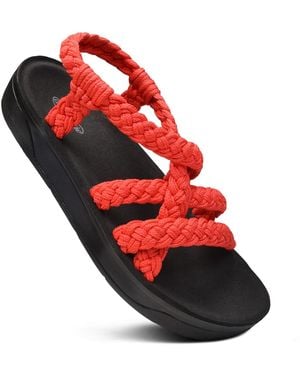 AEROTHOTIC Maris Arch Support Slingback Sandal - Red