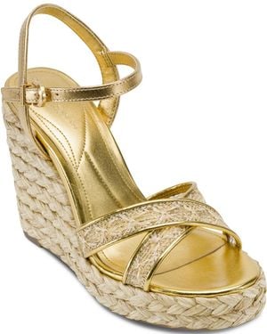 Donna Karan Yalinda Ankle Strap Sandals - Metallic