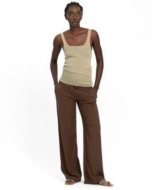 PIETRO BRUNELLI MATERNITY Pietro Brunelli Joseph Linen Wide Leg Pants - Multicolor