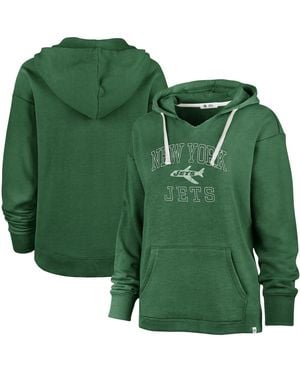 '47 New York Jets Plus Size Clarity Kennedy Pullover Hoodie - Green