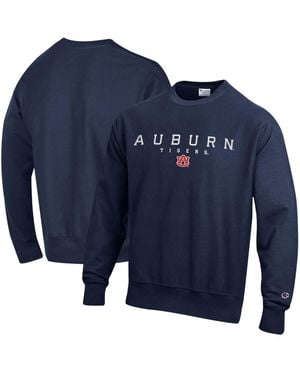 Champion Auburn Tigers Relentless Reverse Weave Heavyweight Sweatshirt - Blue