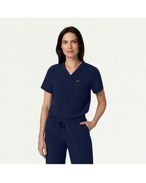 Jaanuu Classic V-neck Scrub Top - Blue