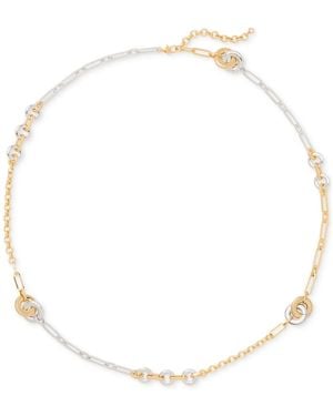 Kate Spade Two-tone Interlock Mixed Chain 38" Strand Necklace - Natural