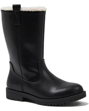 Lands' End Little Girls Zip Up Tall Boots - Black