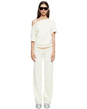 Lioness Bloom Low-rise Waist Tie Pants - White