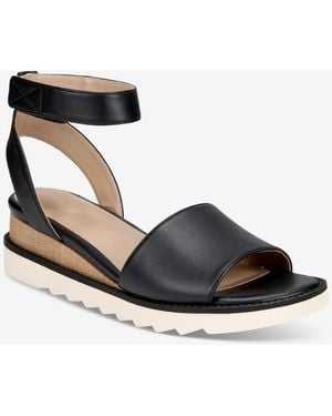 Giani Bernini Constancia Ankle Strap Wedge Sandals - Black