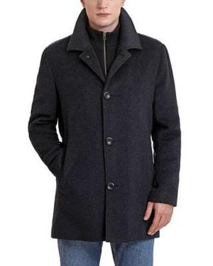 BGSD Men Justin Wool Blend Car Coat - Blue