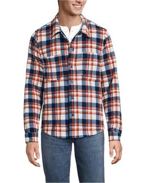 Lands' End Anyweather Fleece Shirt Jacket - Blue