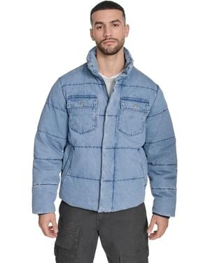 Levi's Denim Quilted Puffer Jacket - Blue