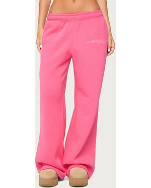 Edikted International Wide Leg Sweatpants - Pink