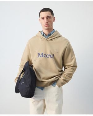Mango Cotton Printed Hooded Sweatshirt - Natural