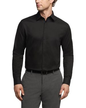 Calvin Klein Dress Shirt Non Iron Stretch Regular Fit Formal Occasion - Black