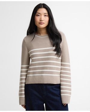 Barbour Striped Crewneck Sweater - Gray