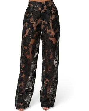 JLUXLABEL Organza Floral Pant - Black