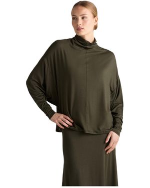 Residus Griet Cowl Neck Batwing Sleeve Top - Green