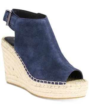 Kenneth Cole Olivia Espadrille Peep-toe Wedges - Blue