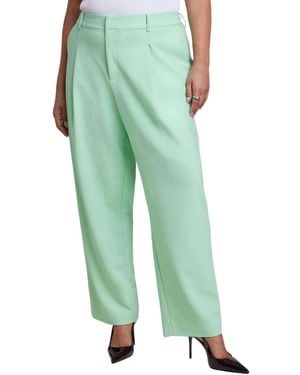 Eloquii Plus Size Straight Leg Trouser - Green