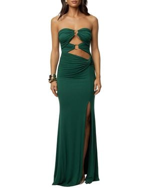 JLUXLABEL Athena Cutout Maxi Dress - Green