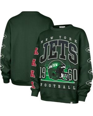 '47 New York Jets Go Big Oversized Pullover Sweatshirt - Green