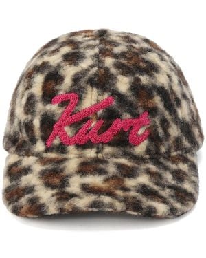 Kurt Geiger Leopard-print Canvas Adjustable Baseball Cap - Pink