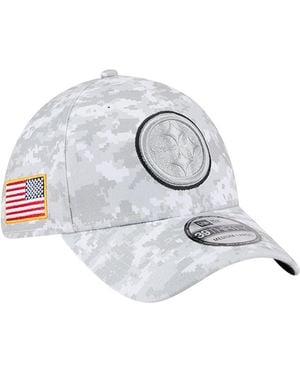 KTZ Pittsburgh Steelers 2025 Salute To Service Digital Camo Fan Pack 39thirty Flex Hat - Gray