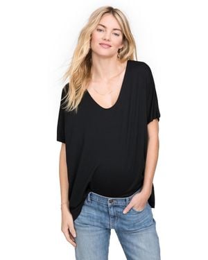 Hatch Collection Maternity Perfect Vee T-shirt - Black