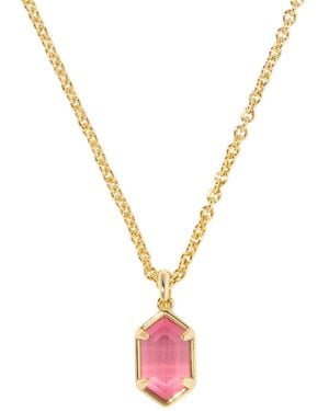 Kendra Scott 14k Gold-plated Hallie Short 18" Pendant Necklace - Metallic