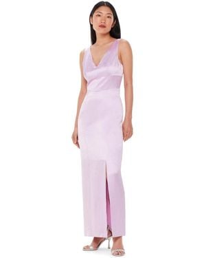 Whistles Charlotte Satin Maxi Dress - Pink