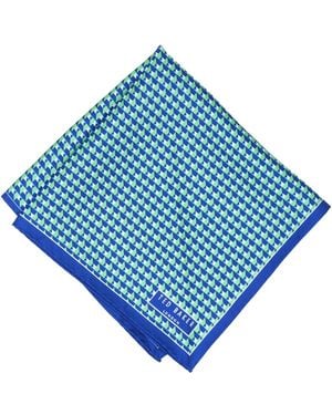 Ted Baker Ted Baker Geometric Pattern Pocket Square - Blue