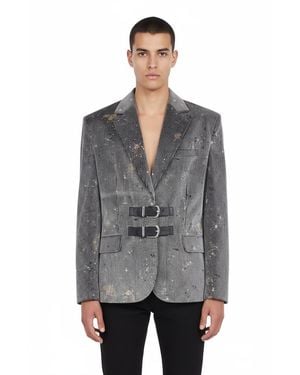 Pcfg Cotton Velvet Tailored Blazer - Gray